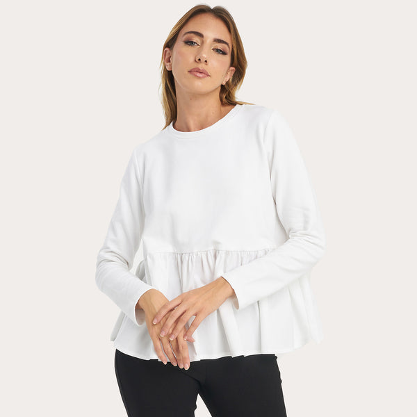 <span class="grassetto"> T-SHIRT </span> Ruffled Bianca